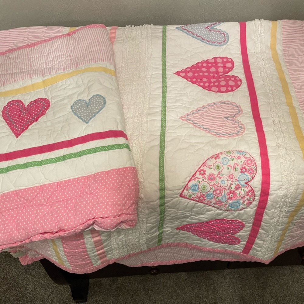 Pottery Barn twin quilt & sham.